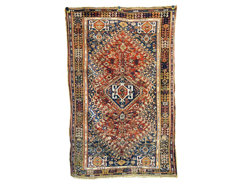 Appraisal: South Persian Quashgai Shiraz small carpet nd quarter th century