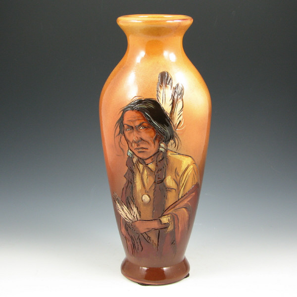 Appraisal: Wisecarver Native American Indian Vase - Mint Tall and slender