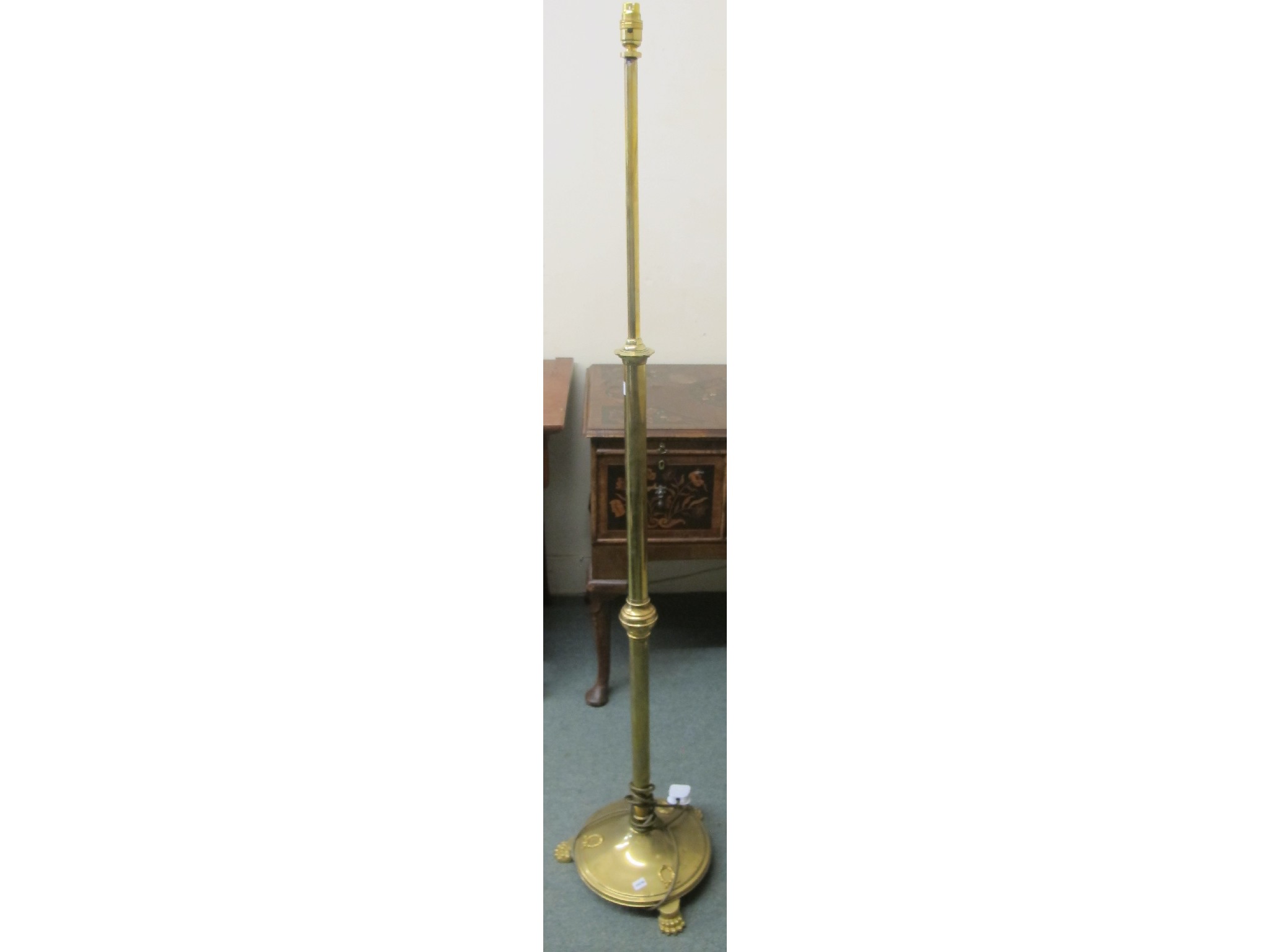 Appraisal: A brass standard lamp