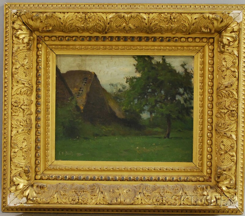 Appraisal: Attributed to Charles Harold Davis American - Thatched Roofs in