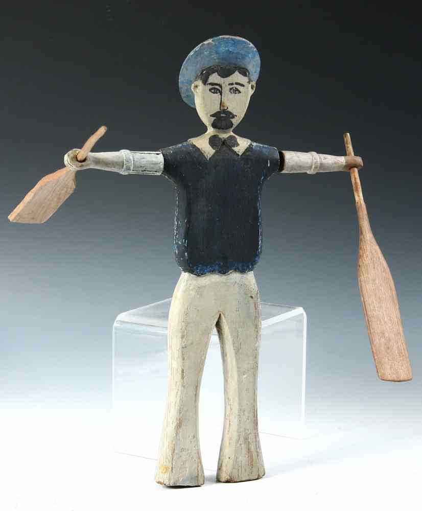 Appraisal: VINTAGE WHIRLIGIG - 'Johnny Bowline' a Sailor with Oars Whirligig