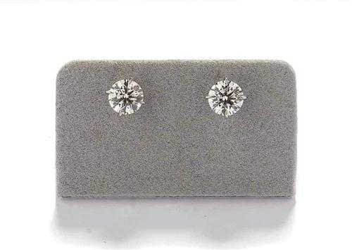 Appraisal: BRILLIANT-CUT DIAMOND STUD EARRINGS Platinum Classic stud earrings each set