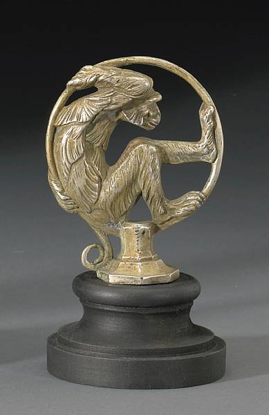 Appraisal: A rare 'Monkey in Hoop' mascot by M Abit French