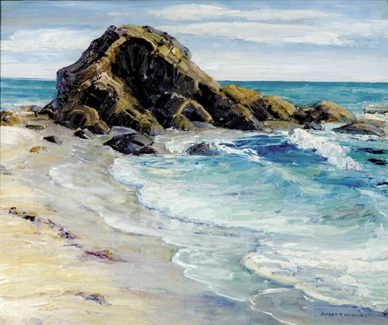 Appraisal: Alfred Richard Mitchell California - ROCKY COASTLINE oil on canvas