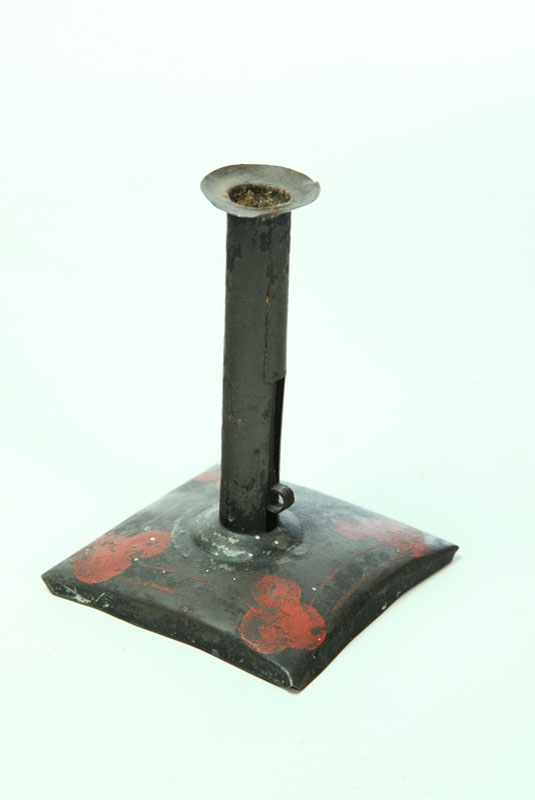 Appraisal: TOLE CANDLESTICK American nd quarter- th century Push up and