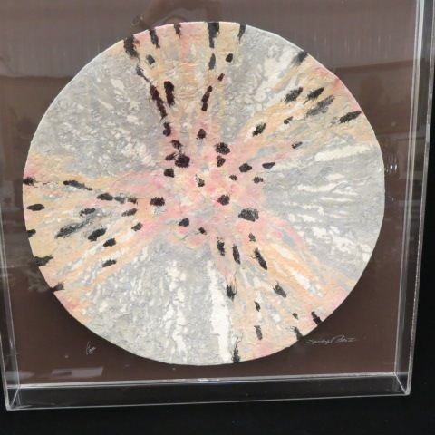 Appraisal: Casa New Spindrift Plate II paper mache art charger framed