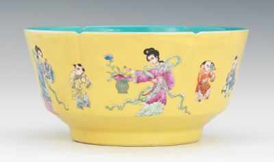 Appraisal: Chinese Famille Rose Footed Bowl A large round footed Chinese