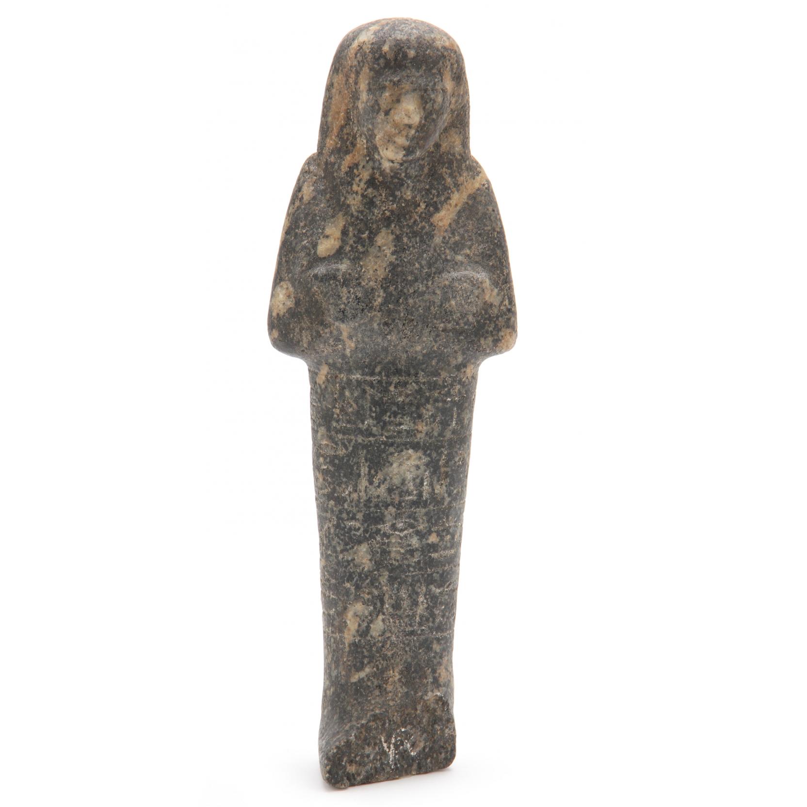 Appraisal: Ancient Egyptian Black Granite Named Ushabti XIXth Dynasty circa -