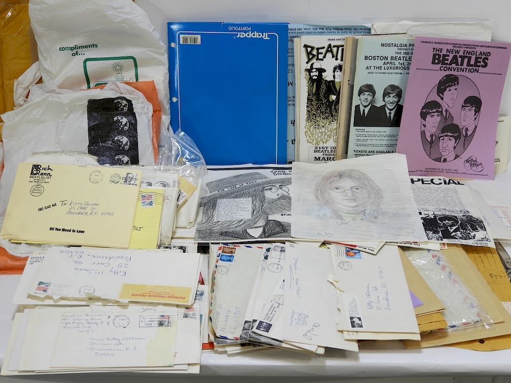 Appraisal: The Beatles Fan Club Memorabilia Ephemera Group United States th