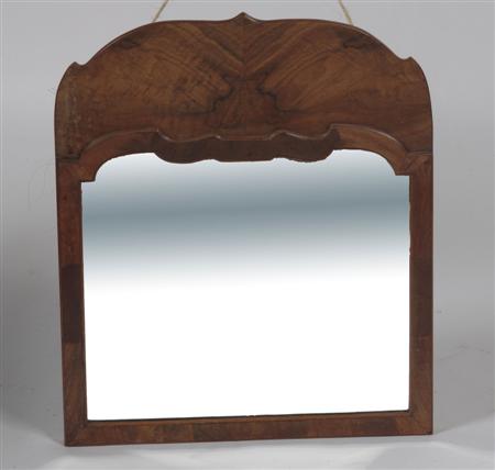 Appraisal: WHYTOCK REID EDINBURGH TOILET MIRROR CIRCA walnut with shaped cresting