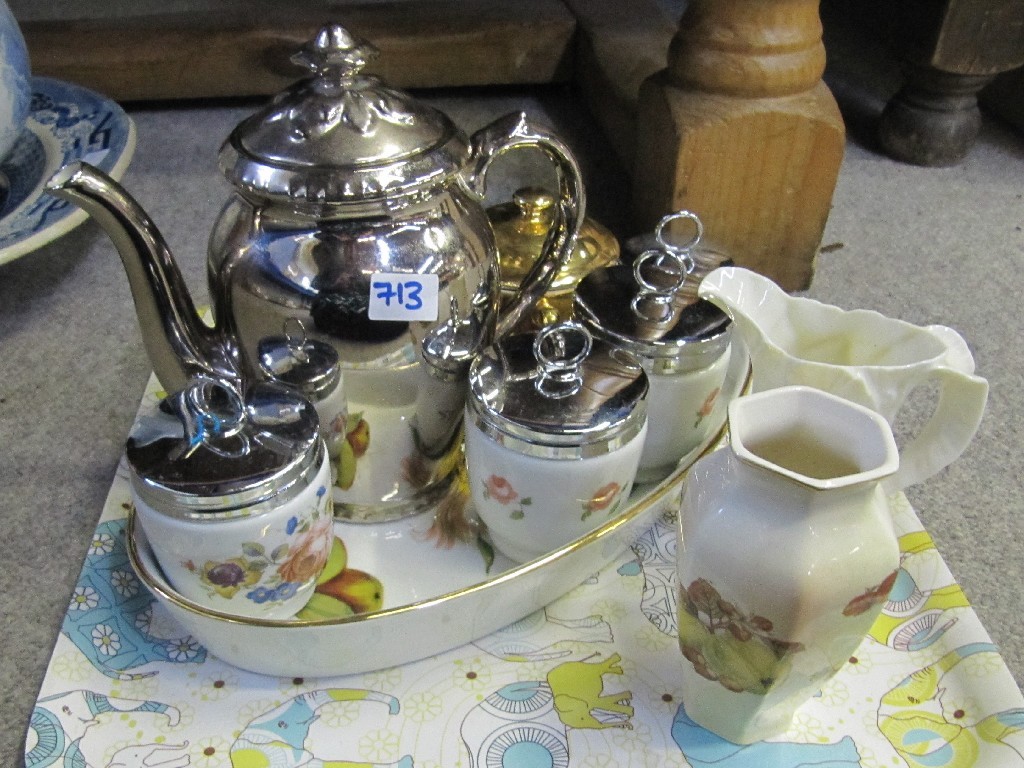 Appraisal: Tray lot of assorted ceramics - egg coddlers etc