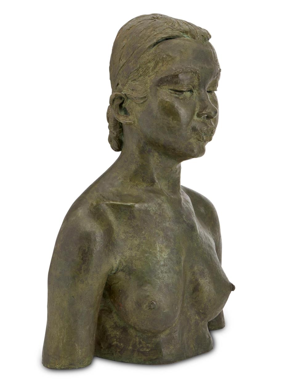 Appraisal: After Sir Jacob Epstein - American British Rani Rama Patinated