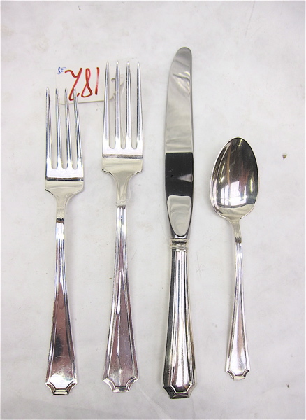 Appraisal: GORHAM STERLING SILVER FLATWARE SET thirty-eight pieces in the Fairfax