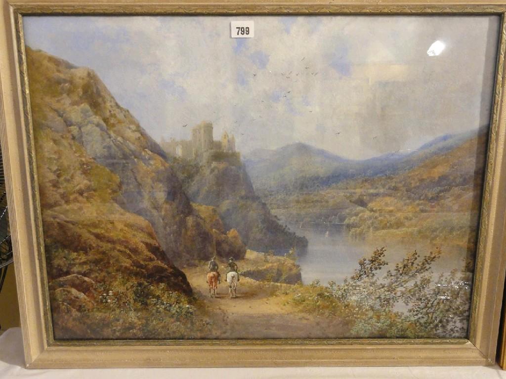 Appraisal: A th century watercolour of an extensive mountainous landscape with