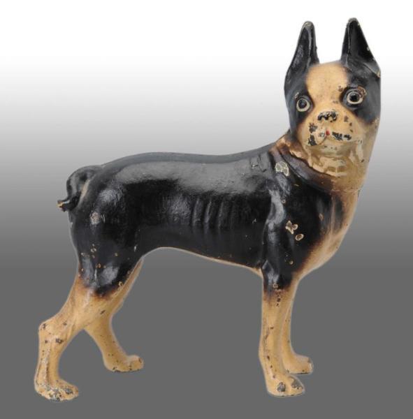 Appraisal: Cast Iron Boston Terrier Dog Doorstop Description Full-figure facing right