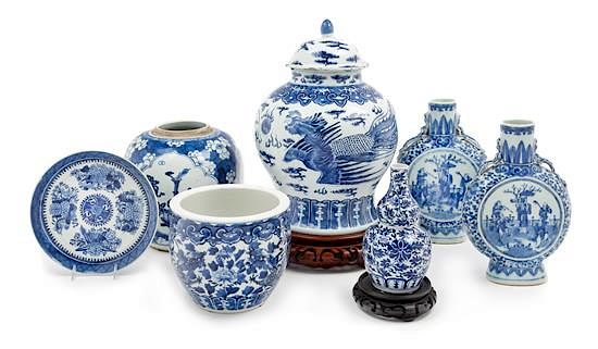 Appraisal: Seven Chinese Porcelain Articles Height of tallest inches Seven Chinese