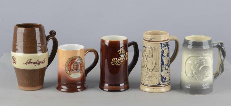 Appraisal: Lot of Various Beer Steins Including - Blue and white