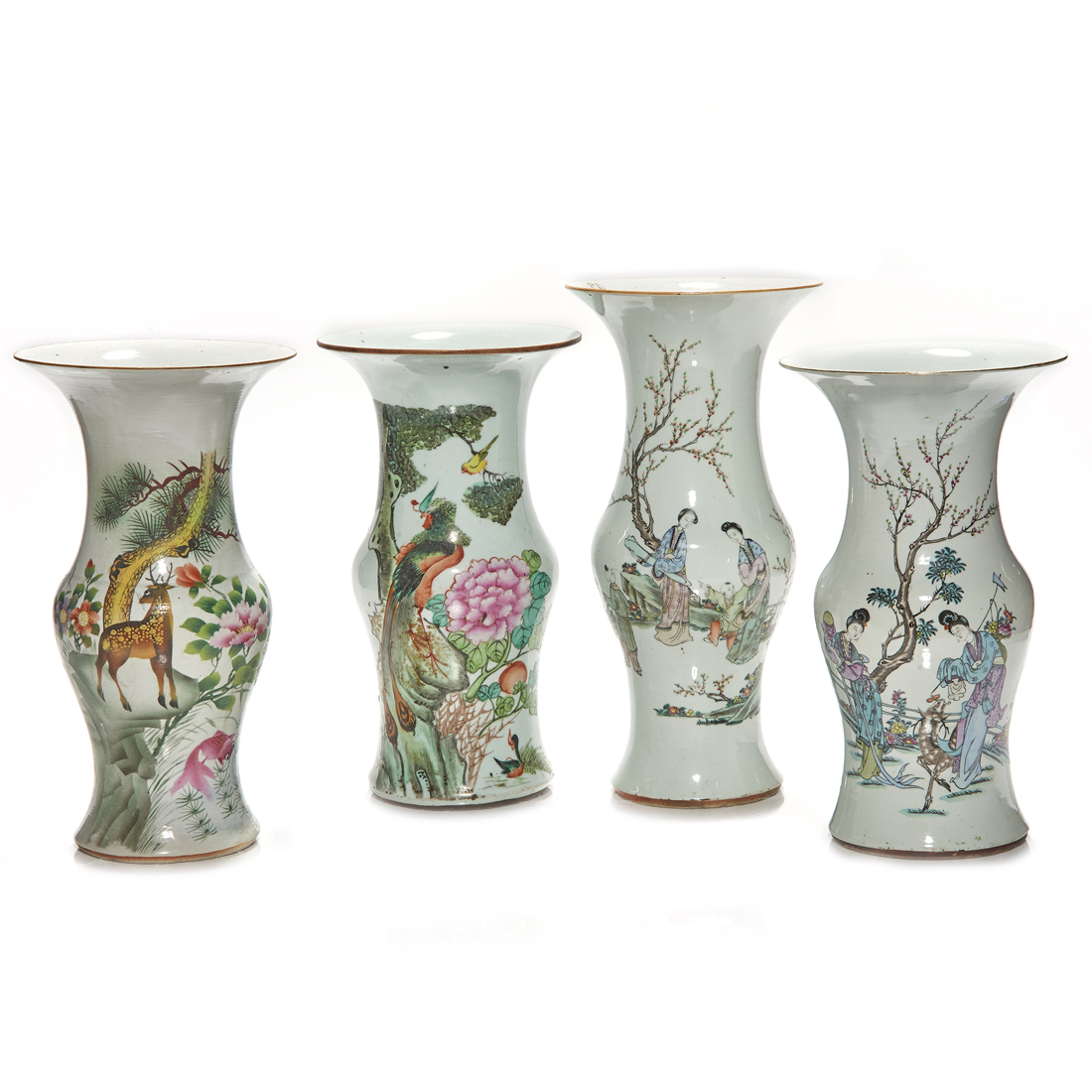 Appraisal: LOT OF CHINESE FAMILLE ROSE VASES lot of Chinese famille