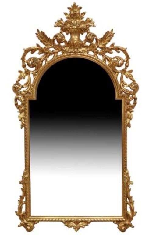 Appraisal: Louis XV style gold tone cast resin mirror Belgium th