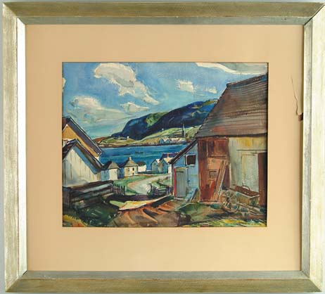 Appraisal: WILLIAM LESTER STEVENS American - SEACOAST VILLAGE Monhegan Island type