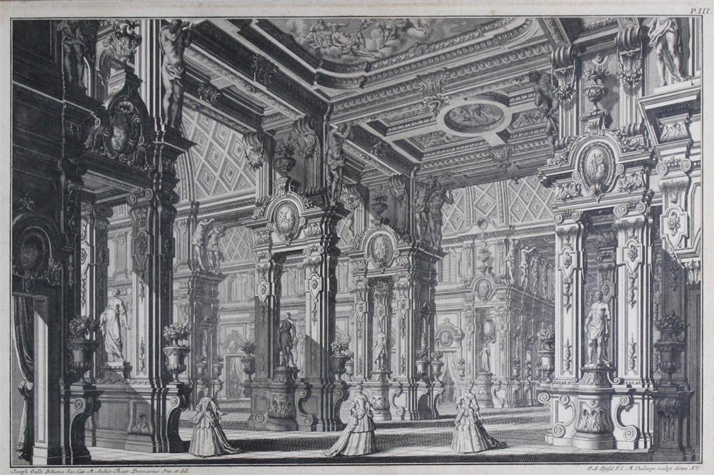 Appraisal: JACQUES CALLOT FRENCH - ARCHITECTURAL FANTASY along with THREE ARCHITECTURAL