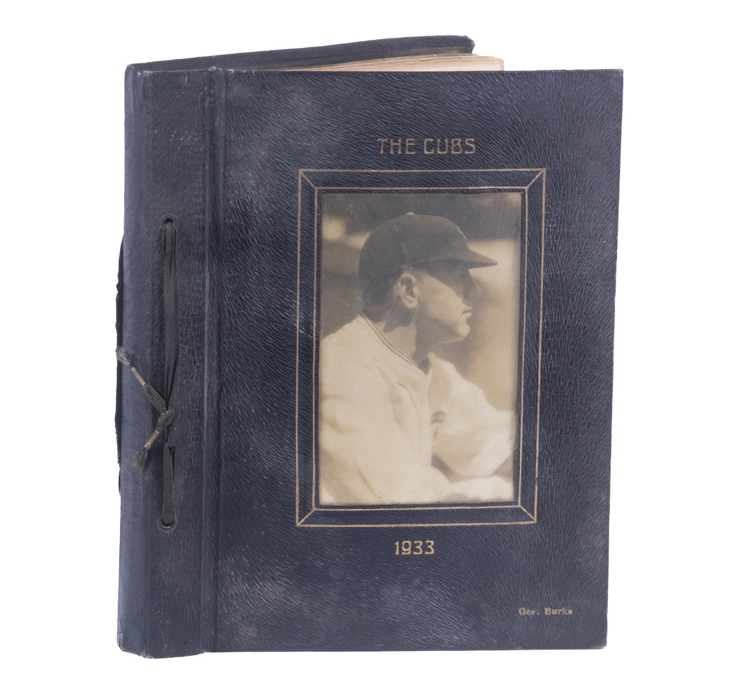 Appraisal: CUBS PHOTO AUTOGRAPH BOOK Team issued photograph album x inches