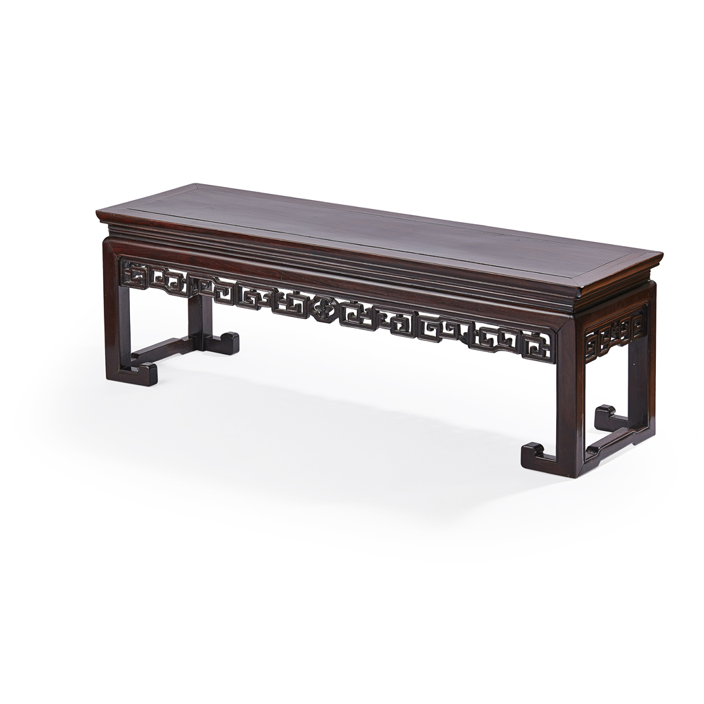 Appraisal: HONGMU LOW TABLE KANG QING DYNASTY TH CENTURY the top