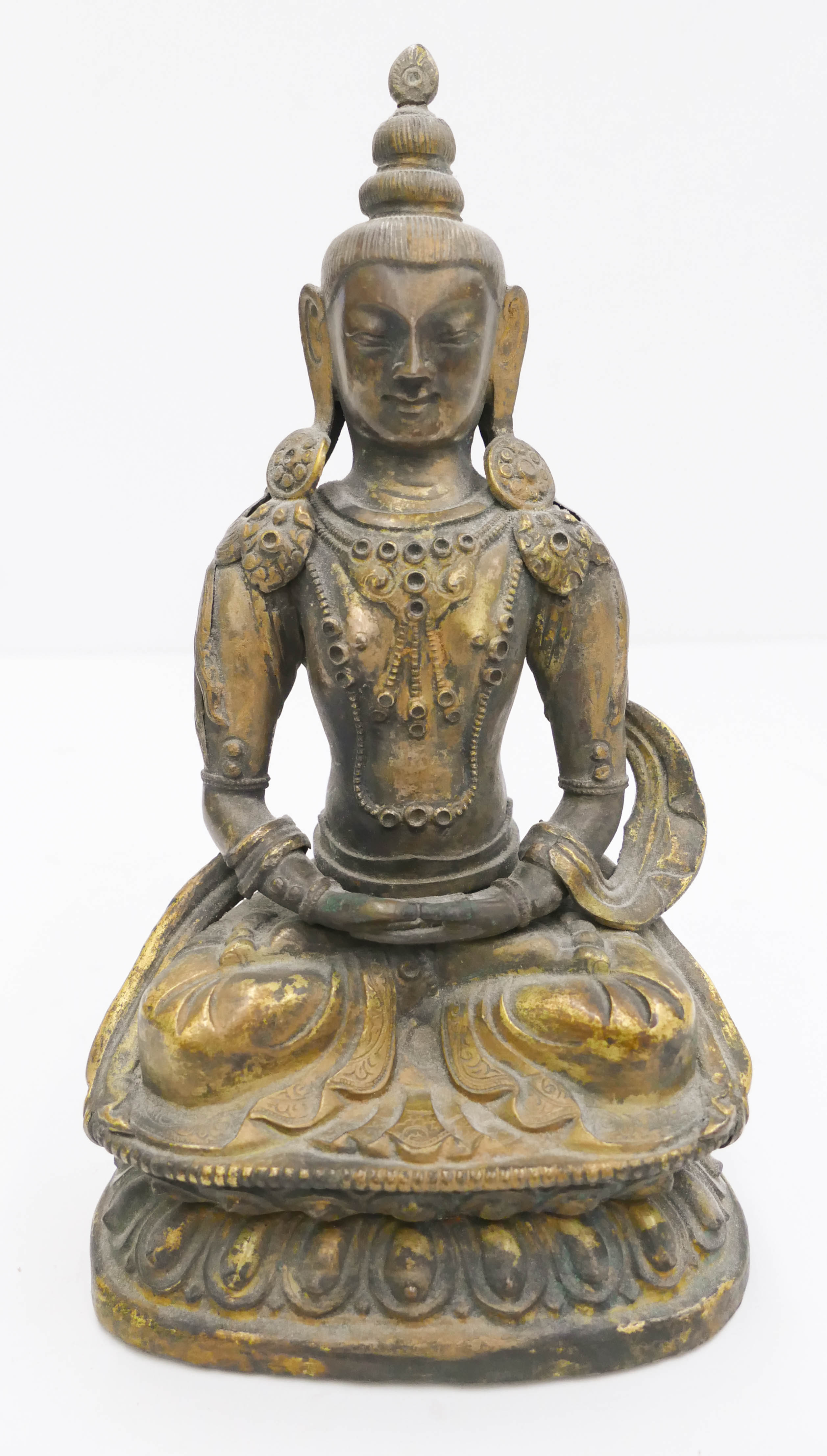 Appraisal: Chinese th Cent Gilt Copper Seated Tara ''x '' Seated