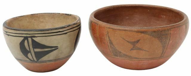 Appraisal: lot of Pueblo pottery bowls c - including a Zia