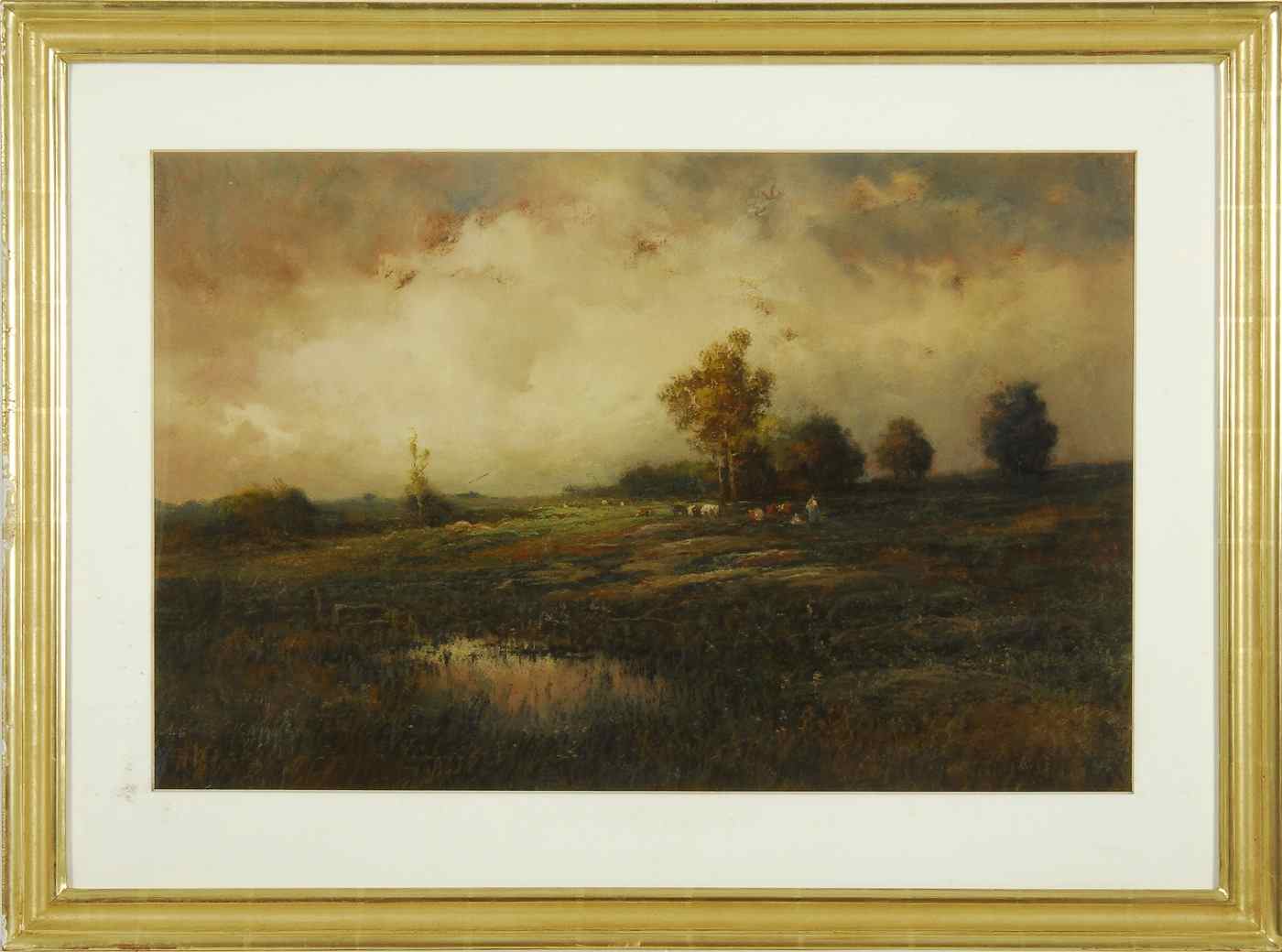 Appraisal: PAUL R KOEHLERAmerican - Pastoral landscape with grazing cattle Signed