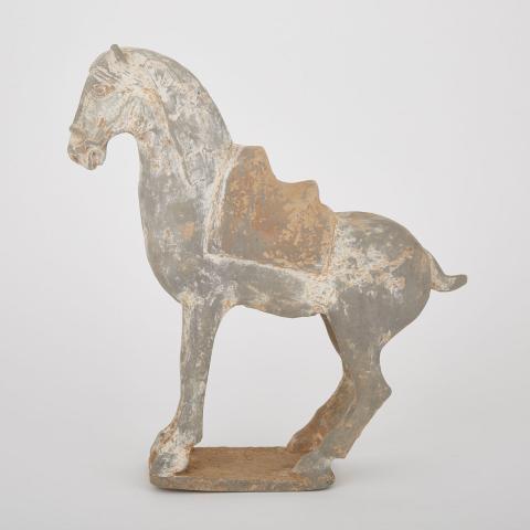 Appraisal: A Tang Style Pottery Horse Condition Firing flaws overall good