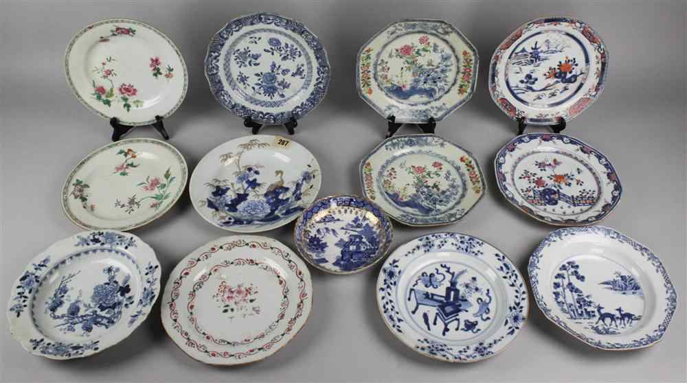 Appraisal: TEN VARIOUS CHINESE EXPORT PLATES TH TH CENTURY including a