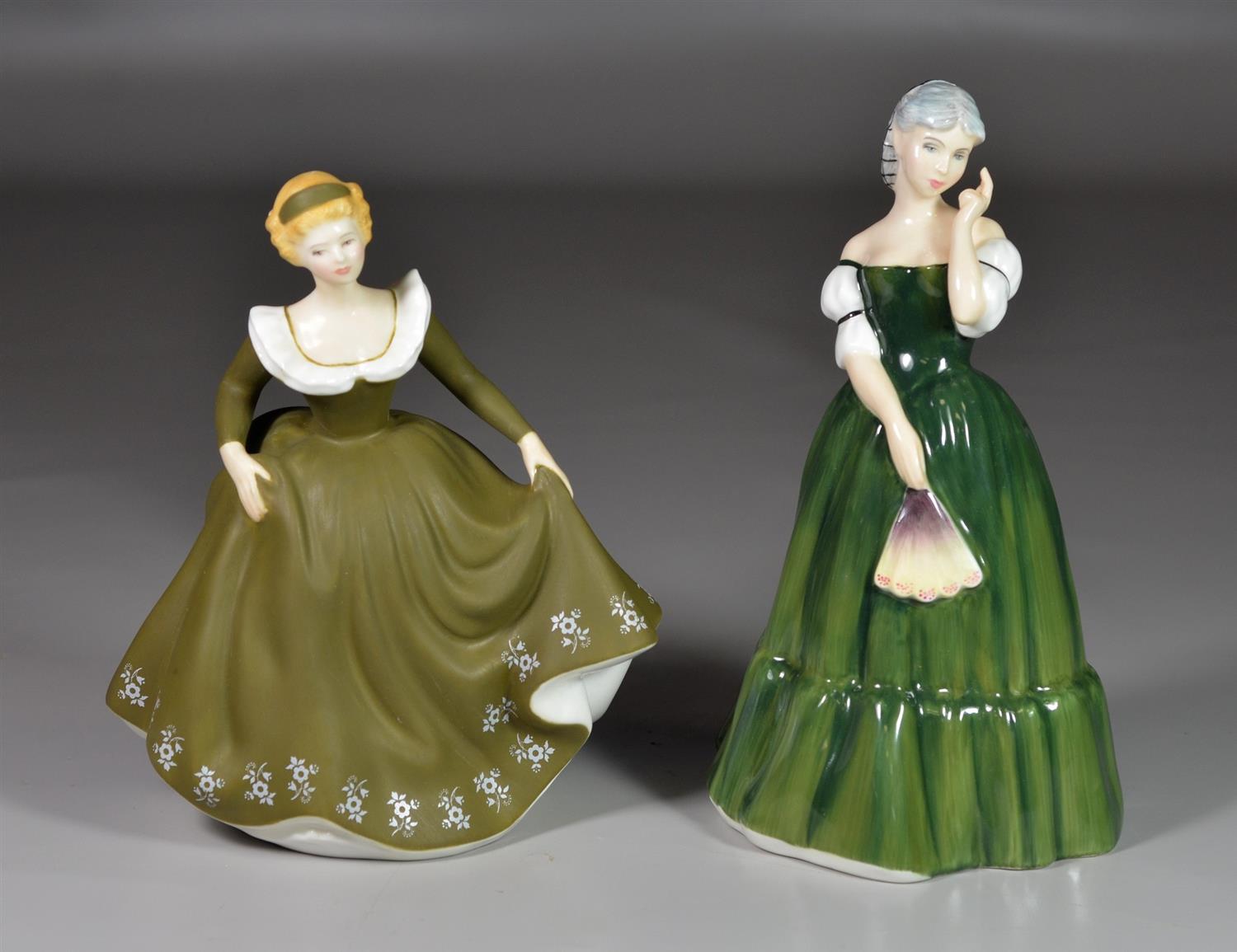 Appraisal: Royal Doulton bone china figurines Gillian HN Geraldine HN tallest