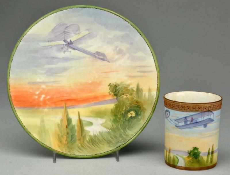 Appraisal: Lot of Nippon Airplane Pieces Includes one plate with early