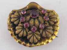 Appraisal: A yellow metal tests carat gold Victorian brooch designed a