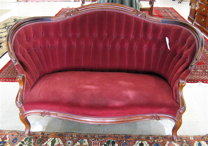 Appraisal: A VICTORIAN SOFA Rococo Revival style American c having a