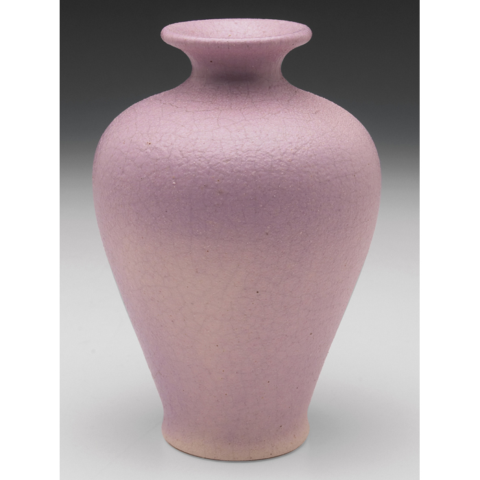 Appraisal: Norwetta vase bulbous shape covered in a textured lavender glaze