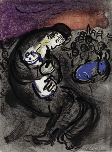 Appraisal: MARC CHAGALL Jeremiah's Lamentations Color lithograph x mm x inches