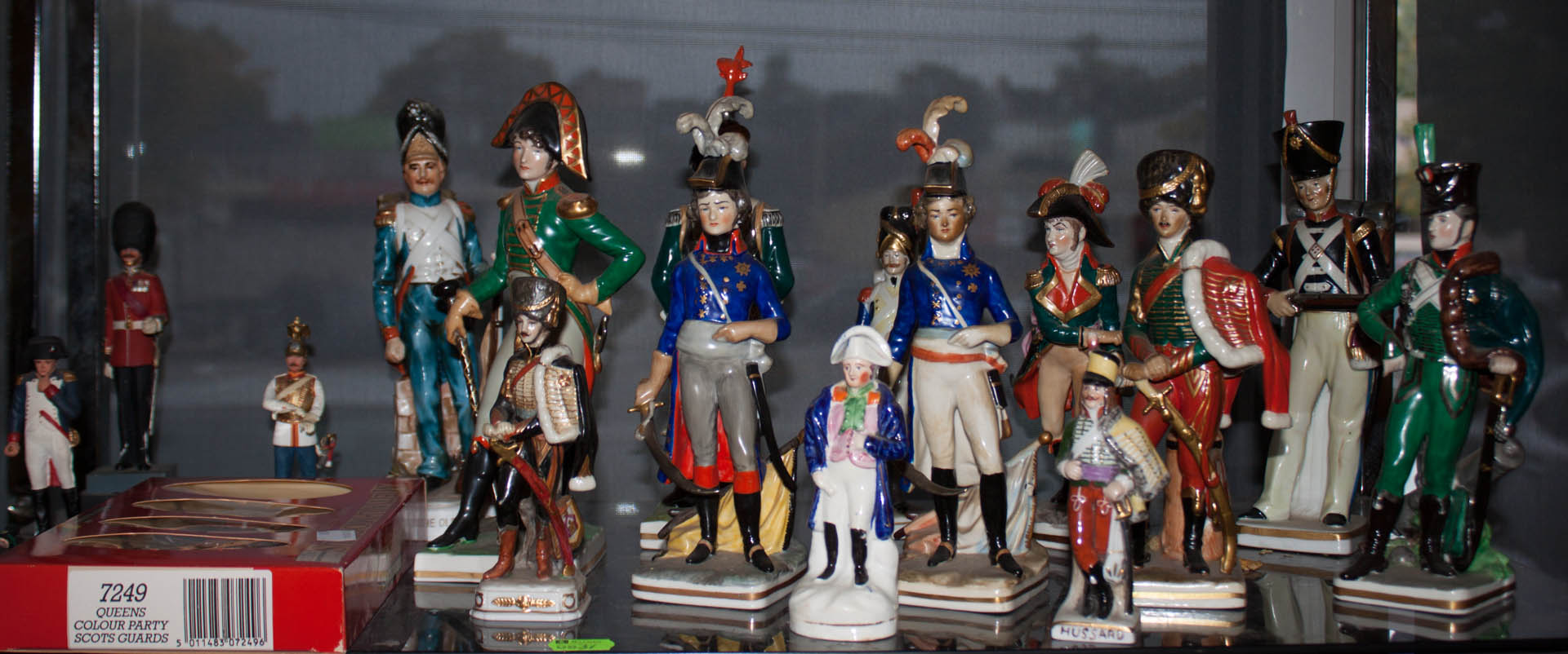 Appraisal: Assortment of metal and porcelain military figures