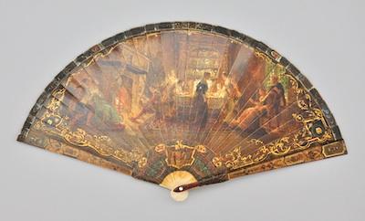 Appraisal: An Exquisite French Vernis Martin Ivory Fan ca th Century