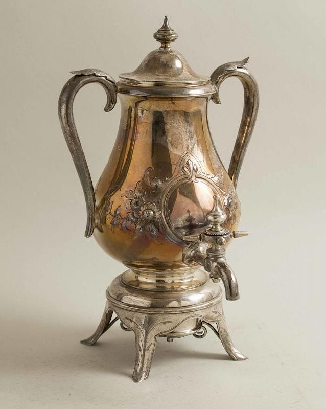 Appraisal: Silver Hot Water Urn W K Vanderslice Co W K