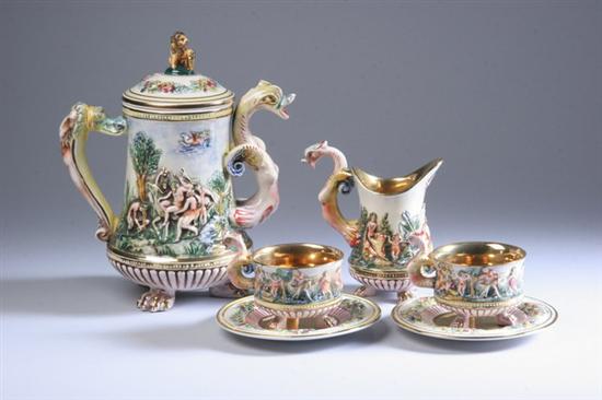 Appraisal: -PIECE CAPO DI MONTE PORCELAIN TEA SERVICE th century Ten