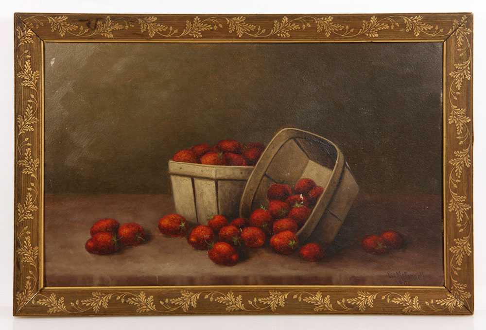 Appraisal: - McConnell Still Life with Strawberries O B George McConnell