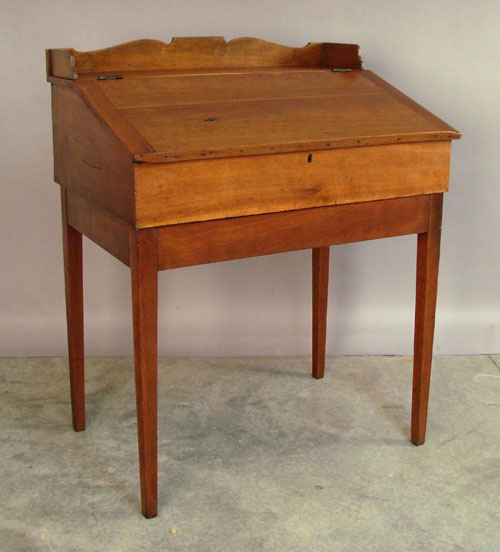 Appraisal: Cherry desk on frame th c h x w