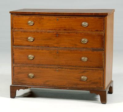 Appraisal: Charleston Federal inlaid chest mahogany with pine and poplar secondary