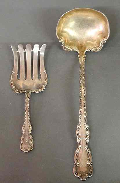 Appraisal: Sterling silver punch ladle by Whiting in the Louis XV