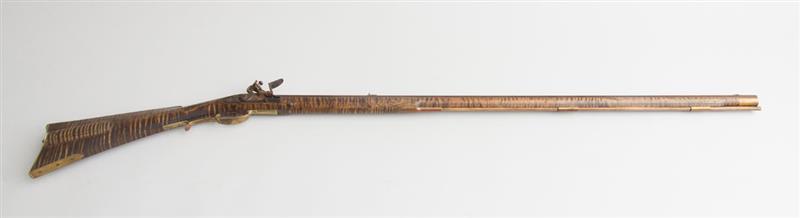 Appraisal: TIGER MAPLE RIFLE The stock and barrel with carved decoration