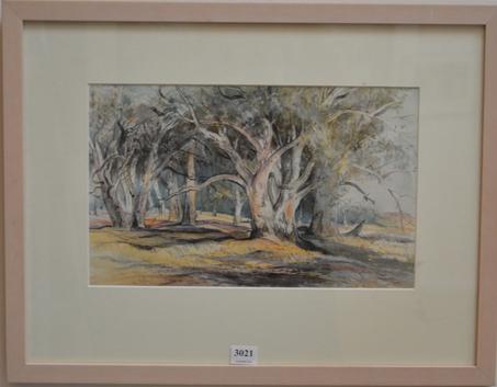 Appraisal: KENNETH JACK GUMS ALONG MORALANA CREEK SA PENCIL PASTEL AND