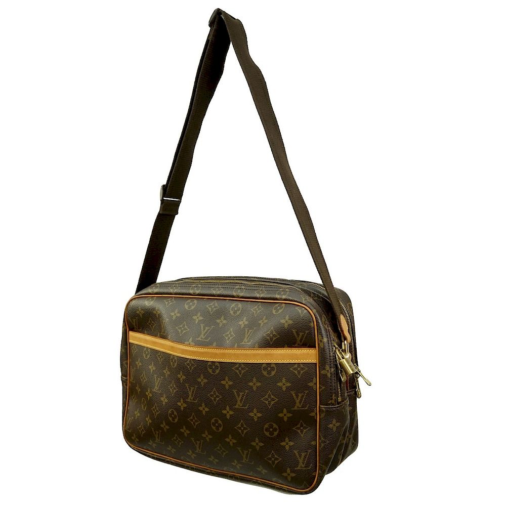 Appraisal: Louis Vuitton Brown Monogram Reporter GM Satchel Louis Vuitton Brown