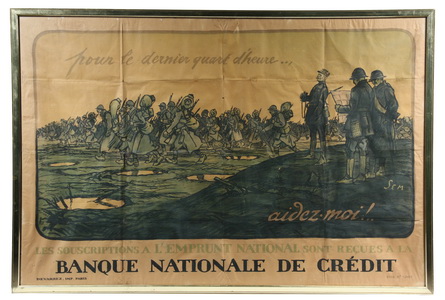 Appraisal: RARE FRENCH WWI POSTER - 'Pour le Dernier Quart d'Heure